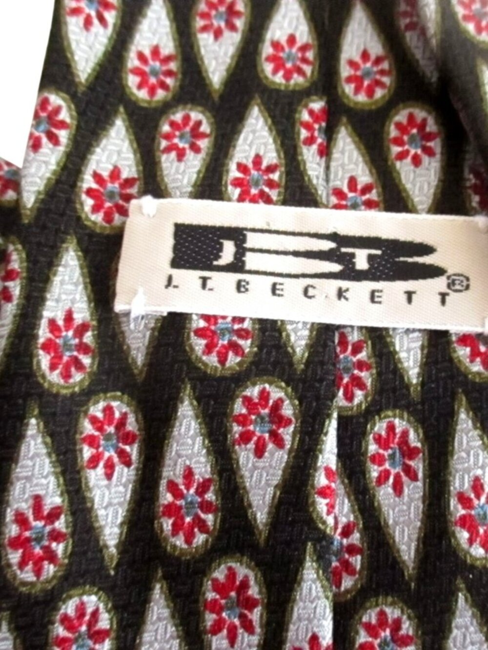 True Vintage Silk Neck Tie 3” 58" J.T. Beckett Wild Print